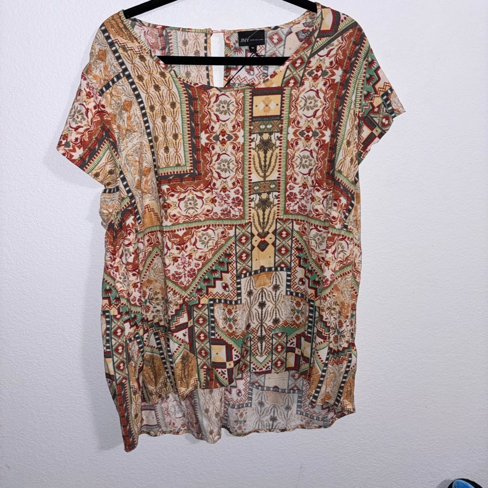 Jones New York Multicolor Patterned Blouse